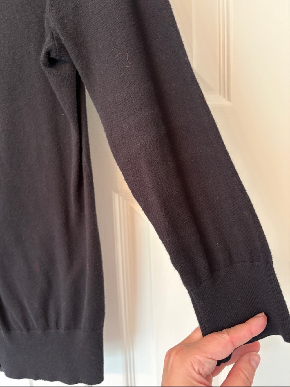 J. Crew Black Button-Front Crewneck Cardigan - Picture 5 of 6